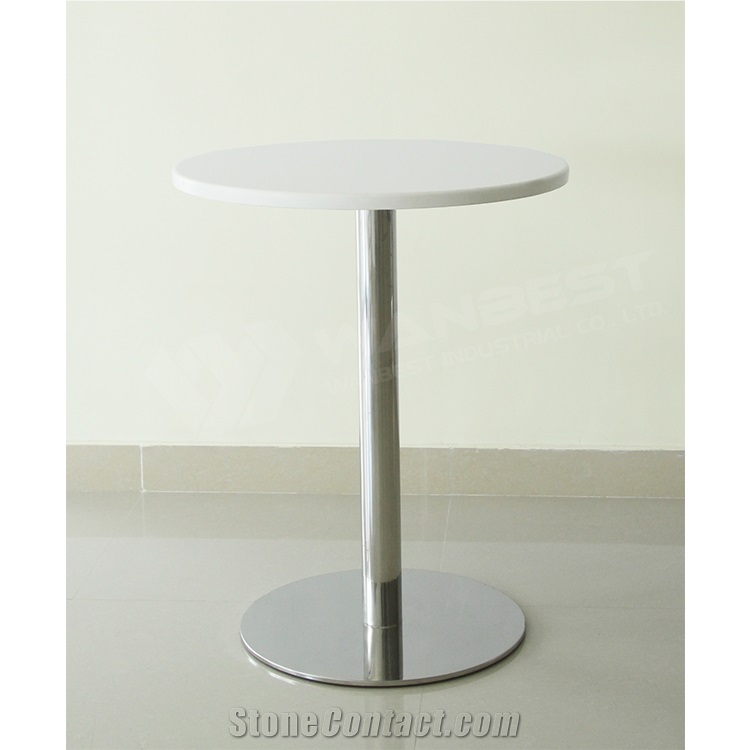 Cheap Acrylic Portable Circle Restaurant Cafe Dining Table Design