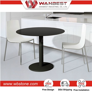 Cheap Acrylic Portable Circle Restaurant Cafe Dining Table Design