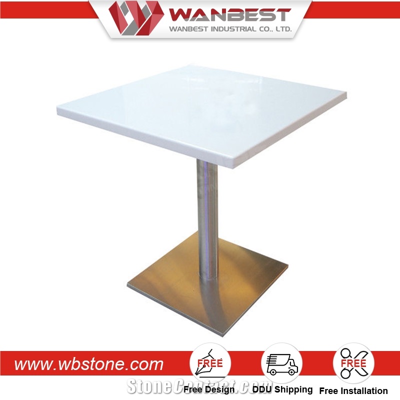 Cheap Acrylic Portable Circle Restaurant Cafe Dining Table Design