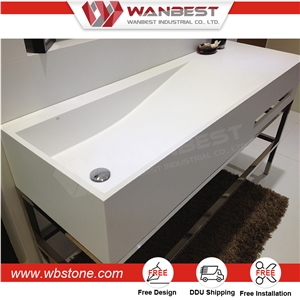 Commercial Artificial Stone Small Oval Shape Toilet Wash Basin