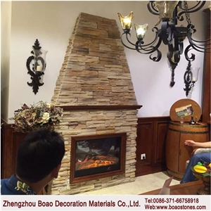 Faux Reef Rock Stacked Stone Panel Siding