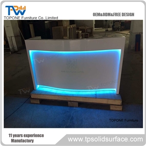 2017 New Design China Factory Supply Cheap Price Artificial Marble Stone Salon Reception Counter Top Design, Interior Stone Acrylic Solid Surface Modern Salon Reception Desk Tops Design