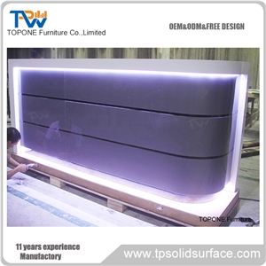 Artificial Marble Stone Restaurant Bar Counter Tops Led Lighted, Interior Stone Acrylic Solid Surface Led Lighted Restaurant Bar Counter Tops Design, Interior Stone Led Restaurant Furniture