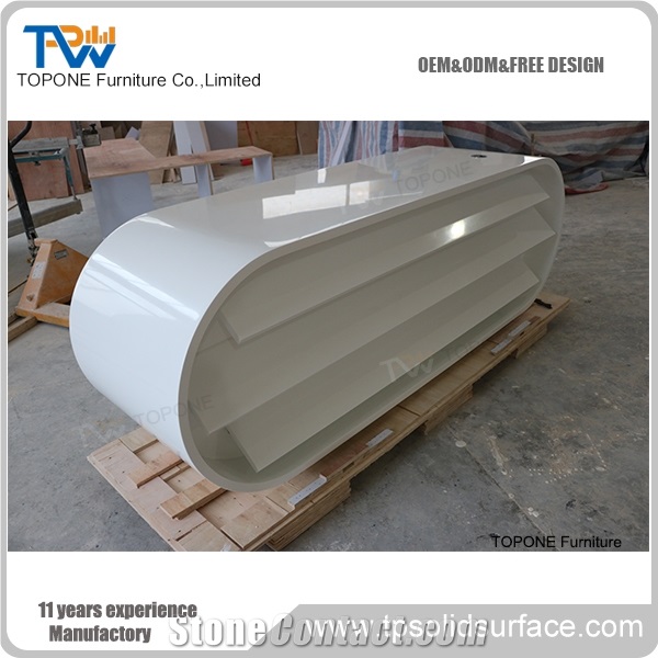 Modern Design Artificial Marble Stone Latest Office Table Tops Designs Interior Stone Acrylic Solid Surface Office Counter Tops Design, Interior Stone Office Furniture for Sale