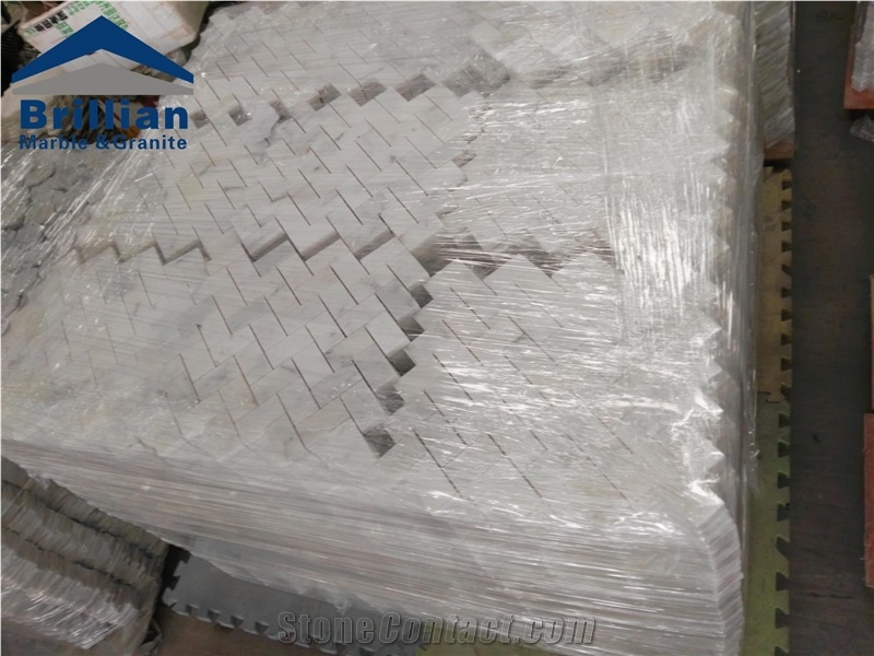 Marble Mosaic Tile 15*15*8, Marble Mosaic Tile 15*15*4, White Marble Mosaic Tile, Grey Marble Mosaic Tile, Polished Surface, Garden & Balcony Marble Mosaic, Kitchen Marble Mosaic, Elevator Mosaic