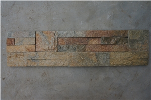 B Type Rusty Quartzite (Gc-105 Straight Side-5 Row) Culture Stone/Stone Veneer/Wall Stone/ Natural Quartzite