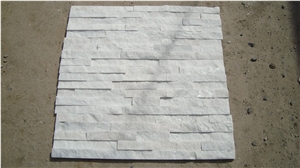 Pure White Quartz (Gc-103) / 5 Rows/Culture Stone/Stone Veneer/Wall Stone/ Natural Slate
