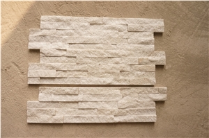 Pure White Quartzite (Gc-103 Z/S Shape) / 5 Rows/Culture Stone/Stone Veneer/Wall Stone/ Natural Quartzite