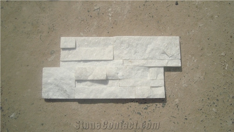 Pure White Quartzite (Gc-103s) 18x35cm /Culture Stone/Stone Veneer/Wall Stone/ Natural Quartzite
