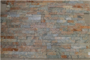 Rusty Quartzite (Gc-105 Straight Side - 4 Row) Culture Stone/Stone Veneer/Wall Stone/ Natural Quartzite