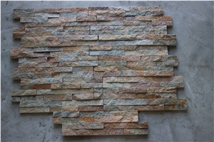 Rusty Quartzite (Gc-105t Z/S Shape-4 Rows) /Thin Stone/ Culture Stone/Stone Veneer/Wall Stone/ Natural Slate