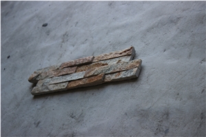 Rusty Quartzite (Gc-105t Z/S Shape-4 Rows) /Thin Stone/ Culture Stone/Stone Veneer/Wall Stone/ Natural Slate