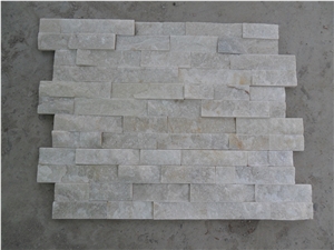 White Quartzite (Gc-102-Z/S Shape) / 4 Rows/Culture Stone/Stone Veneer/Wall Stone/ Natural Quartzite