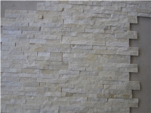 White Quartzite (Gc-102-Z/S Shape) / 4 Rows/Culture Stone/Stone Veneer/Wall Stone/ Natural Quartzite