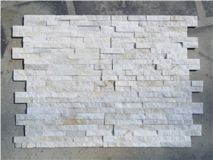 White Quartzite (Gc-102t S Shape) /Thin Stone/ Culture Stone/Stone Veneer/Wall Stone/ Natural Slate