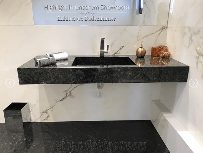 Labrador Black Granite Custom Bath Top
