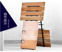 Acrylic Stand Floor Tile Sample Stands Wing Tile Sample Frame Metal Showroom Tile Display for Ceramic Marble Granite Limestone Quartz Mosaic Building Materials