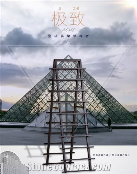 Ceramic Tile Sample Board Wing Tile Sample Board Display Steel Floor Tile Display Frame Spinning Tile Sample Stands for Ceramic Marble Granite Limestone Quartz Mosaic Building