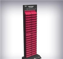 Complete Show Tile /Stone/Mosaic Metal Display Rack Stand Promotional Floor Sample Display Rack with Logo Printed Worktop Ceramic Tile Display Stand