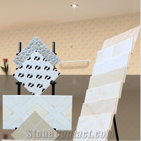 Countertop Display Racks Storage Shelf Frame Sample Board Display Metal Tile Display for Granite Marble Quartz Mosaic Limestone Building Materials