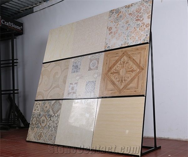 Crema Marfil Waterfall Standard Marble Displays Waterfall Granite-Slabs Displays Basalt Waterfall Stands Ganite-Tiles Stand Racks Green-Marble Display Cases