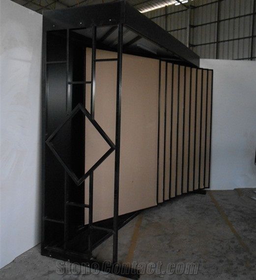 Cuontertops Stand Racks Granite Displays Landscaping Stand Racks Sandstone Racks Tile Display Cases Standard Travertine Brown Flower Stands