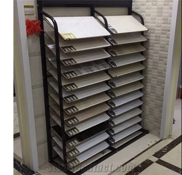 Floor Tile Sample Racks Spinning Tile Sample Board Frame Metal Floor Ceramic Tile Display Frame Ceramic Tile Sample Board for Ceramic Marble Granite Limestone Quartz