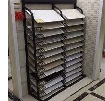 Floor Tile Sample Racks Spinning Tile Sample Board Frame Metal Floor Ceramic Tile Display Frame Ceramic Tile Sample Board for Ceramic Marble Granite Limestone Quartz
