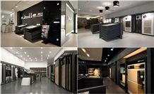 Floor Tile Sample Stands Countertop Rotating Tile Display Floor Tile Sample Board Wing Tile Sample Racks for Ceramic Marble Granite Limestone Quartz Mosaic Building