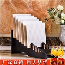 Floor Tile Sample Stands Rotating Tile Sample Shelf Metal Floor Ceramic Racks Metal Showroom Tile Display for Ceramic Marble Granite Limestone Quartz Mosaic Building Materials