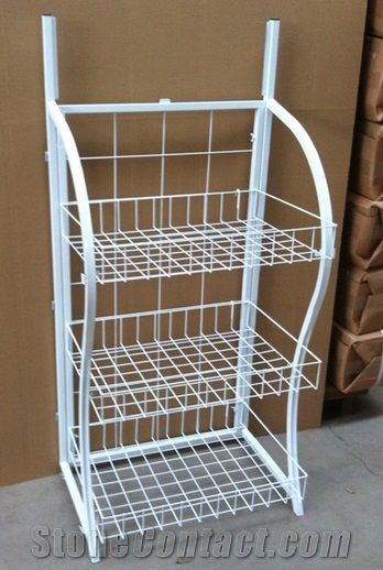 Fsn-Czpl Popular White and Black Color Sliding Standing Display Racks for Hardwood Marble Ceramic Tile Granite Mosaic Quartz Onyx Limestone Sandstone Travertine Basalt Slab Gravel Slate Building Mater