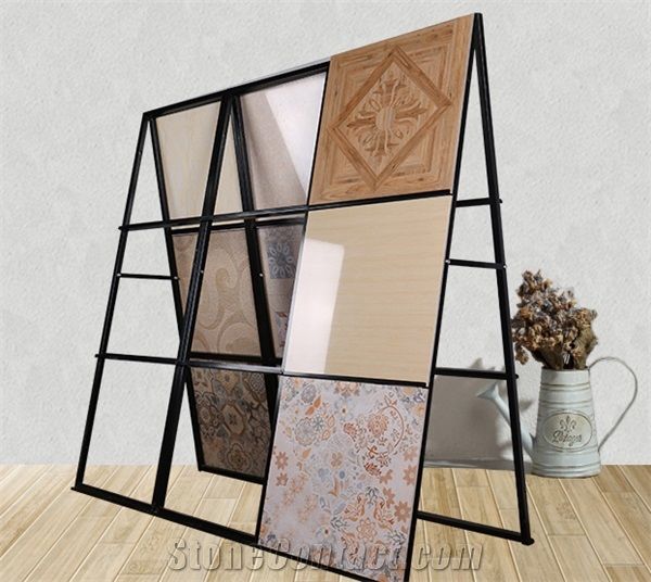 Granite Flower Stands Black-Galaxy-Granite Displays Brazil-Granite Display Stands Ganite-Tiles Stand Racks Quartzite-Slabs Displays