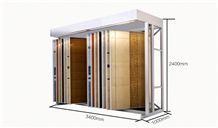 Granite-Slabs Displays Basalt Stands Grey-Marble Stand Racks Ganite-Tiles Stand Racks Sandstone Flower Stand Racks Standard Travertine Racks