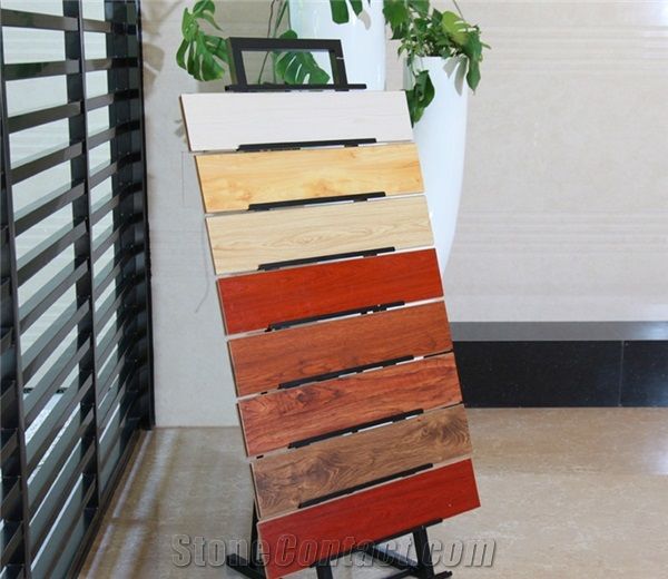 Gravel Flooring Wing Rotating Steel Tile Display Stands Racks for Ceramic Marble Granite Limestone Quartz Mosaic Building Materials