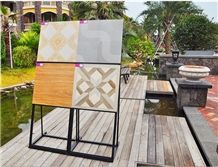 Grey-Marble Stand Racks Marble Flower Stands Exhibition Stand Design Racks Mosaic Display Stands