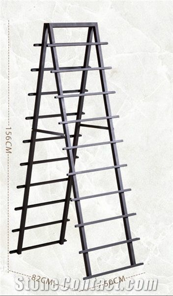 Metal Basalt Display Racks Crema Marfil Standard Marble Stands Granite Sample Board Display Stand Racks Sandstone Exhibition Racks