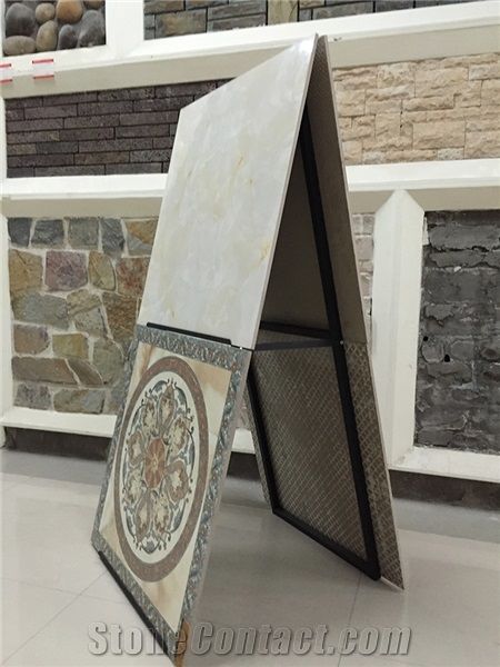 Metal Basalt Display Racks Crema Marfil Standard Marble Stands Granite Sample Board Display Stand Racks Sandstone Exhibition Racks