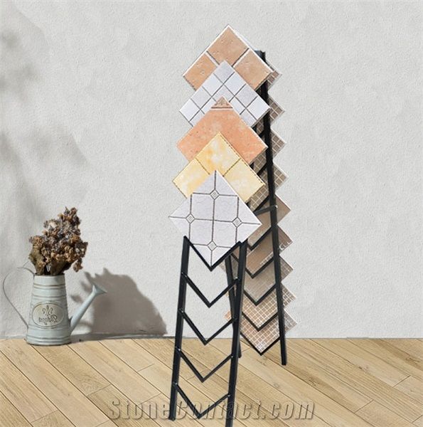 Metal Basalt Display Racks Ganite-Tiles Stand Racks White-Marble Display Stands Quartzite-Slabs Artificial Displays Tile Display Racks