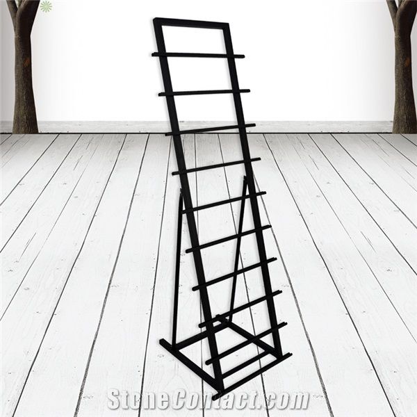 Metal Display Racks Ganite-Tiles Display Racks Crema-Marfil Stands Quartz-Stone Display Racks Tile Display Racks Beige Flower Stands