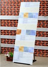 Metal Display Racks Mosaic Racks White-Onyx Displays Glass Tile Display Stands Quartz-Stone Display Rack Stands