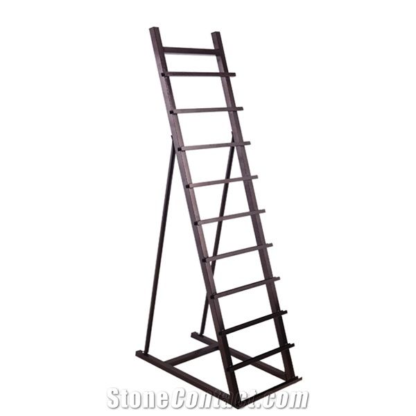 Metal Display Racks Sample Board Display Racks Exhibition Stand Design Black-Granite Display Racks Nepal-Marble Stone Slab Racks