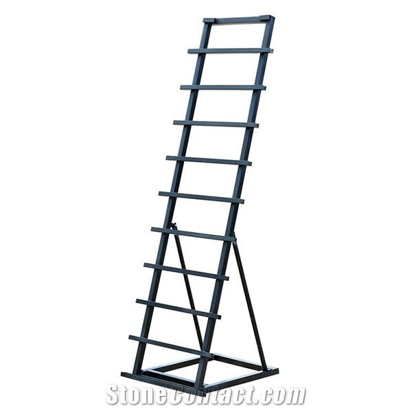Metal Display Racks Slab Display Racks Exhibition Stand Design Black-Granite Display Racks Granite Flower Stands