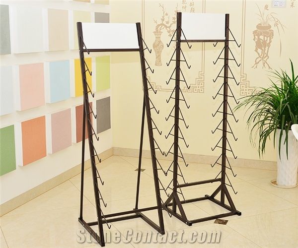 Metal Display Stand Racks Ceramic Display Shelves Slate Displays White-Granite Display Racks Display Shelf Quartzite-Slabs Stands White-Marble Display Racks