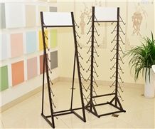 Metal Display Stand Racks Ceramic Display Shelves Slate Displays White-Granite Display Racks Display Shelf Quartzite-Slabs Stands White-Marble Display Racks