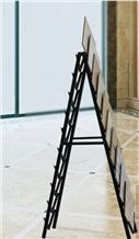 Metal Display Stand Racks Granite-Slabs Display Stands Black-Granite Displays White-Marble Stands Artificial Displays Mosaic Tile Displays