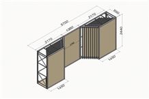 Metal Displays Granite Racks Slate Racks Tile Display Racks Black-Galaxy-Granite Display Racks Exhibition Stand Design Black-Granite Display Racks