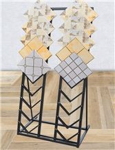 Metal Displays Granite Waterfall Racks Quartz Display Stands Limestone Waterfall Shelf Slate Racks Pakistan-Marble Stands Landscaping Display Racks Granite Rack Stands