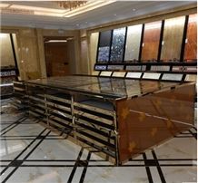 Metal Drawer Display Racks Labradorite Display Racks Slab Display Racks Granite Flower Stands Tile Display Racks Waterfall Display Shelf Granite Stands