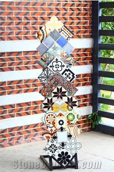 Metal Exhibition Display Racks Ceramic Display Racks Tile Exhibition Displays Sandstone Exhibition Racks Quartzite Grey Flower Stands