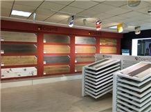 Metal Exhibition Display Racks Sandstone Exhibition Racks Tile Exhibition Displays Ceramic Display Racks Crema Marfil Standard Marble Stands